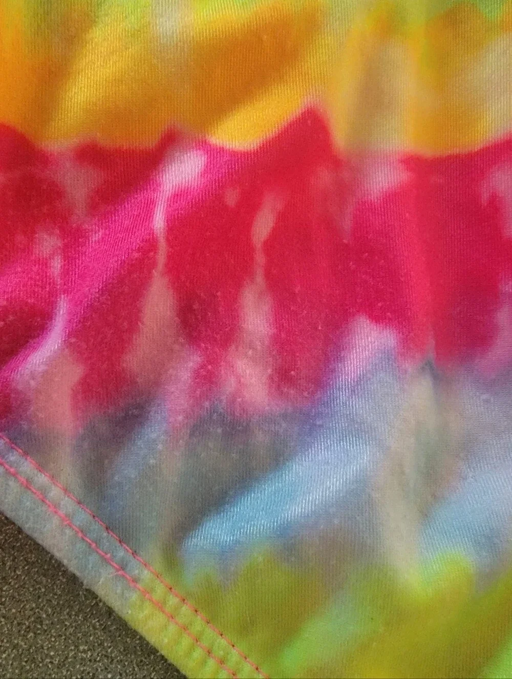 SO Tie Dye One Piece Swimsuit + Wonder Nation Pink Hooded Cover Up Size 10/12